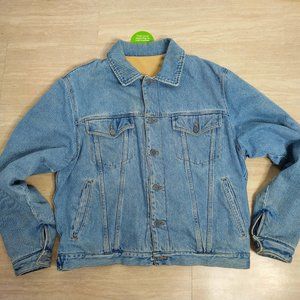 Vintage Armani Jeans Denim Jacket Reversible Mens 34 Blue Made in Italy - small